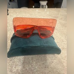 Red Gucci Sheild Sunglasses-authentic!